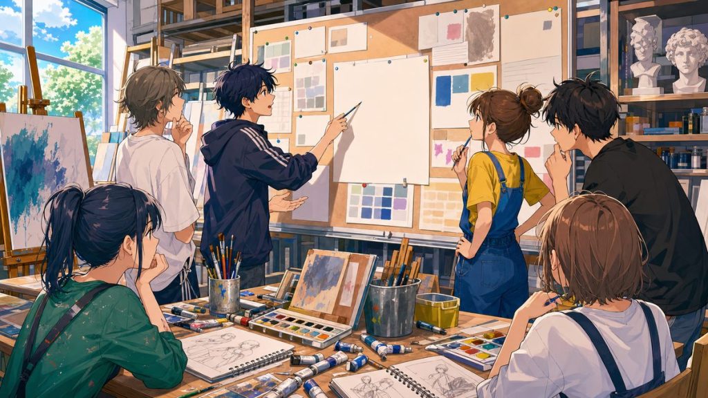 ブルーピリオド炎上論点を美術予備校で整理するイメージ